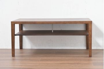 中古　美品　カリモク家具(karimoku)　ナラ材　チュラルで落ち着いた空間を演出するシンプルなローテーブル(センターテーブル、リビングテーブル)(R-084322)