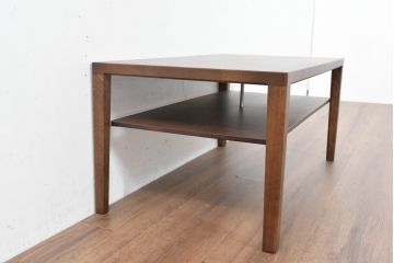 中古　美品　カリモク家具(karimoku)　ナラ材　チュラルで落ち着いた空間を演出するシンプルなローテーブル(センターテーブル、リビングテーブル)(R-084322)