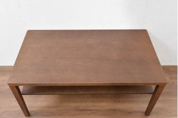 中古　美品　カリモク家具(karimoku)　ナラ材　チュラルで落ち着いた空間を演出するシンプルなローテーブル(センターテーブル、リビングテーブル)(R-084322)