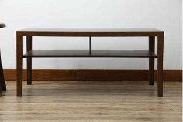 中古　美品　カリモク家具(karimoku)　ナラ材　チュラルで落ち着いた空間を演出するシンプルなローテーブル　(R-084322)