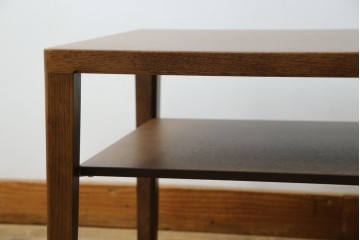 中古　美品　カリモク家具(karimoku)　ナラ材　チュラルで落ち着いた空間を演出するシンプルなローテーブル　(R-084322)