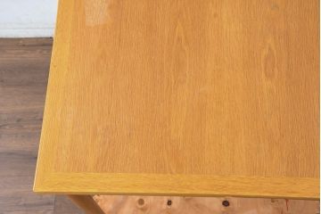 デンマークビンテージ　希少!!　スラーゼル・モーベルヴァーク(SM)社 カイ・ヴィンディング(Kaj Winding)デザイン　オーク材　エクステンションテーブル(4人掛け、6人掛け、ダイニングテーブル、ドローリーフテーブル、食卓、北欧、ヴィンテージ)(R-084323)