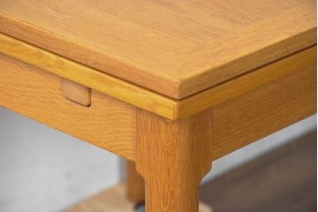 デンマークビンテージ　希少!!　スラーゼル・モーベルヴァーク(SM)社 カイ・ヴィンディング(Kaj Winding)デザイン　オーク材　エクステンションテーブル(4人掛け、6人掛け、ダイニングテーブル、ドローリーフテーブル、食卓、北欧、ヴィンテージ)(R-084323)