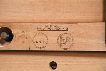 デンマークビンテージ　希少!!　スラーゼル・モーベルヴァーク(SM)社 カイ・ヴィンディング(Kaj Winding)デザイン　オーク材　エクステンションテーブル(4人掛け、6人掛け、ダイニングテーブル、ドローリーフテーブル、食卓、北欧、ヴィンテージ)(R-084323)