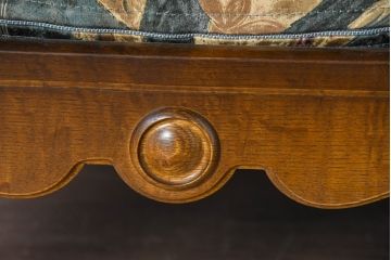 中古　超美品　展示品　使用感ほぼなし　飛騨産業　キツツキ　穂高シリーズ　美しい花柄が際立つ2人掛けソファ(2P、二人掛け、リビングチェア、アームソファ)(定価約24万円)(R-084324)