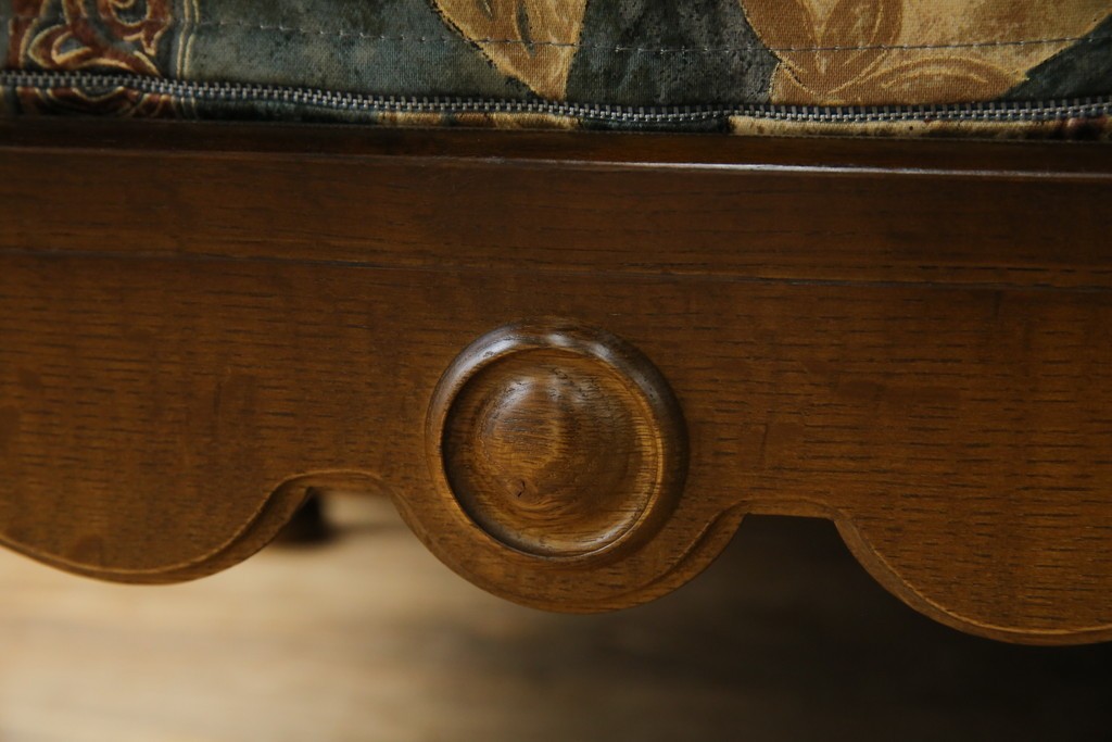 中古　超美品　展示品　使用感ほぼなし　飛騨産業　キツツキ　穂高シリーズ　美しい花柄が際立つ2人掛けソファ　定価約24万円　(R-084324)