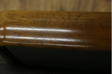 中古　カリモク家具(karimoku)　WSシリーズ　コンパクトサイズ　本革(レザー)　重厚感と快適さを兼ね備えた一人掛けソファ　定価12万円　(R-084326)