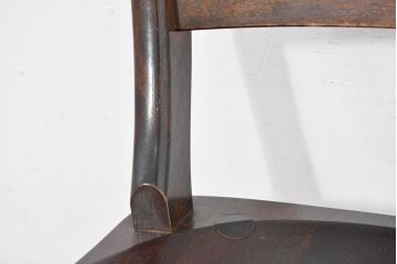中古　松本民芸家具　#49型Aワイコムチェア　落ち着いた色味と滑らかな質感が美しいダイニングチェア(アームレスチェア、板座チェア、椅子、イス)(定価約11万円)(R-084328)