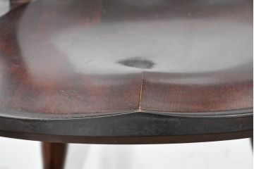 中古　松本民芸家具　#49型Aワイコムチェア　落ち着いた色味と滑らかな質感が美しいダイニングチェア(アームレスチェア、板座チェア、椅子、イス)(定価約11万円)(R-084328)