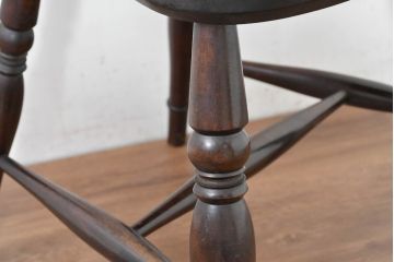 中古　松本民芸家具　#49型Aワイコムチェア　落ち着いた色味と滑らかな質感が美しいダイニングチェア(アームレスチェア、板座チェア、椅子、イス)(定価約11万円)(R-084328)