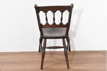 中古　松本民芸家具　#49型Aワイコムチェア　落ち着いた色味と滑らかな質感が美しいダイニングチェア(アームレスチェア、板座チェア、椅子、イス)(定価約11万円)(R-084328)