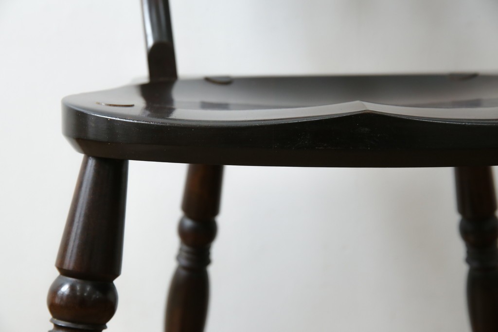 中古　松本民芸家具　#49型Aワイコムチェア　落ち着いた色味と滑らかな質感が美しいダイニングチェア　定価約11万円　(R-084328)