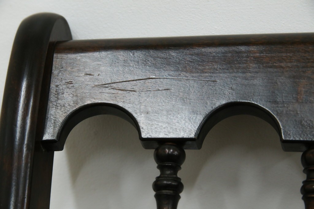 中古　松本民芸家具　#49型Aワイコムチェア　落ち着いた色味と滑らかな質感が美しいダイニングチェア　定価約11万円　(R-084328)