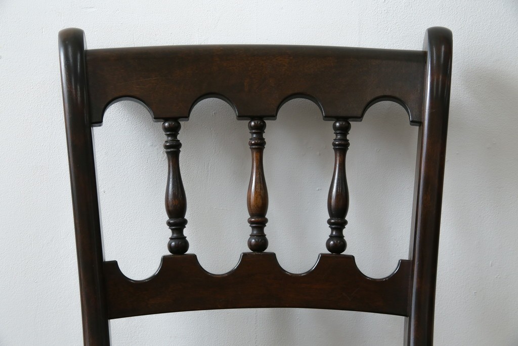 中古　松本民芸家具　#49型Aワイコムチェア　落ち着いた色味と滑らかな質感が美しいダイニングチェア　定価約11万円　(R-084328)