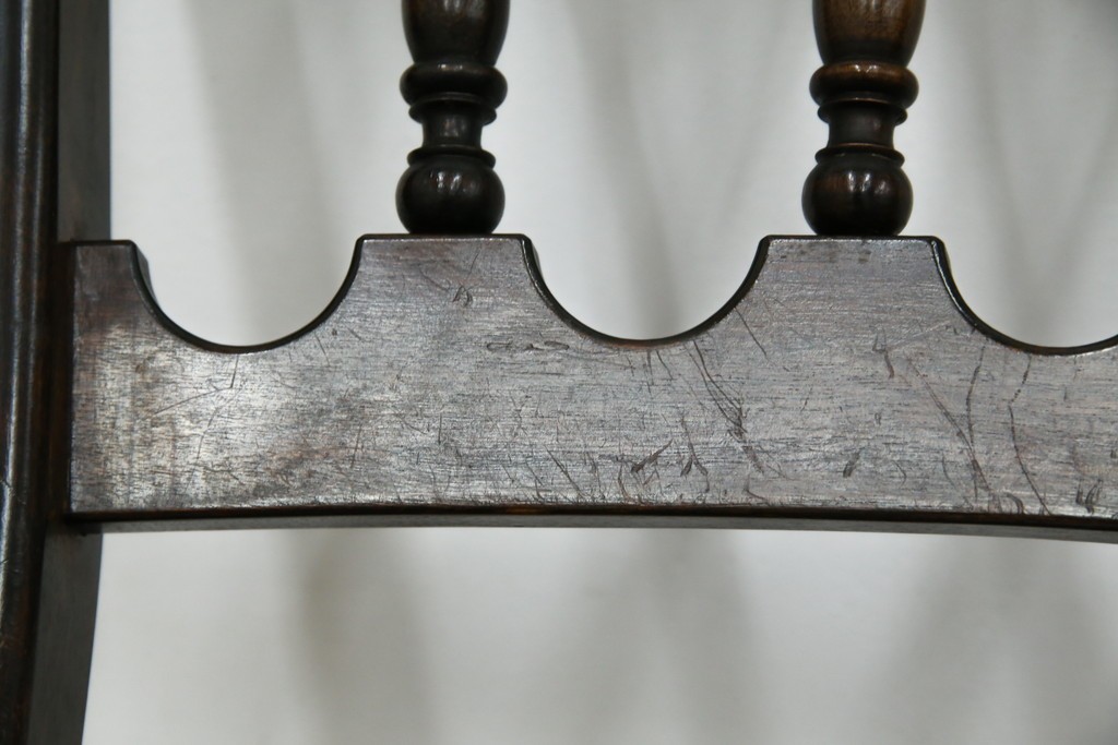 中古　松本民芸家具　#49型Aワイコムチェア　落ち着いた色味と滑らかな質感が美しいダイニングチェア　定価約11万円　(R-084328)