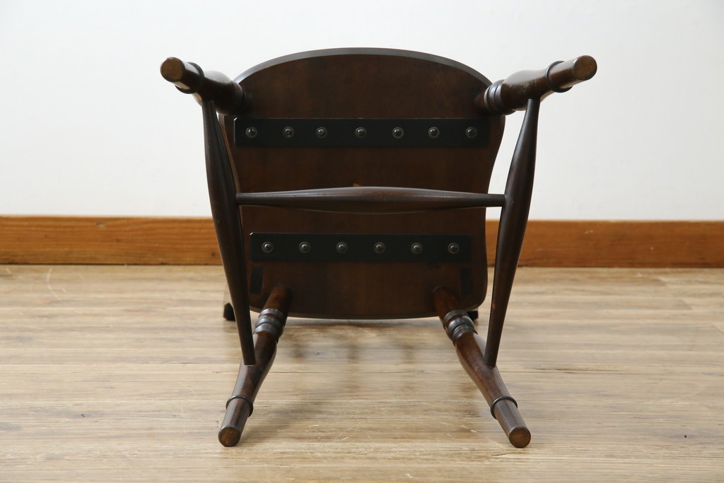 中古　松本民芸家具　#49型Aワイコムチェア　落ち着いた色味と滑らかな質感が美しいダイニングチェア　定価約11万円　(R-084328)