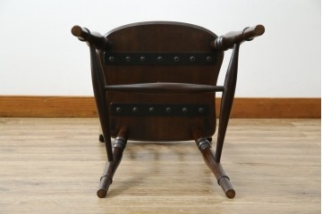 中古　松本民芸家具　#49型Aワイコムチェア　落ち着いた色味と滑らかな質感が美しいダイニングチェア　定価約11万円　(R-084328)