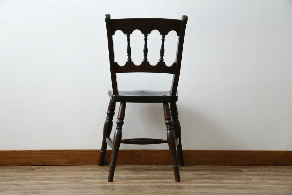 中古　松本民芸家具　#49型Aワイコムチェア　落ち着いた色味と滑らかな質感が美しいダイニングチェア　定価約11万円　(R-084328)