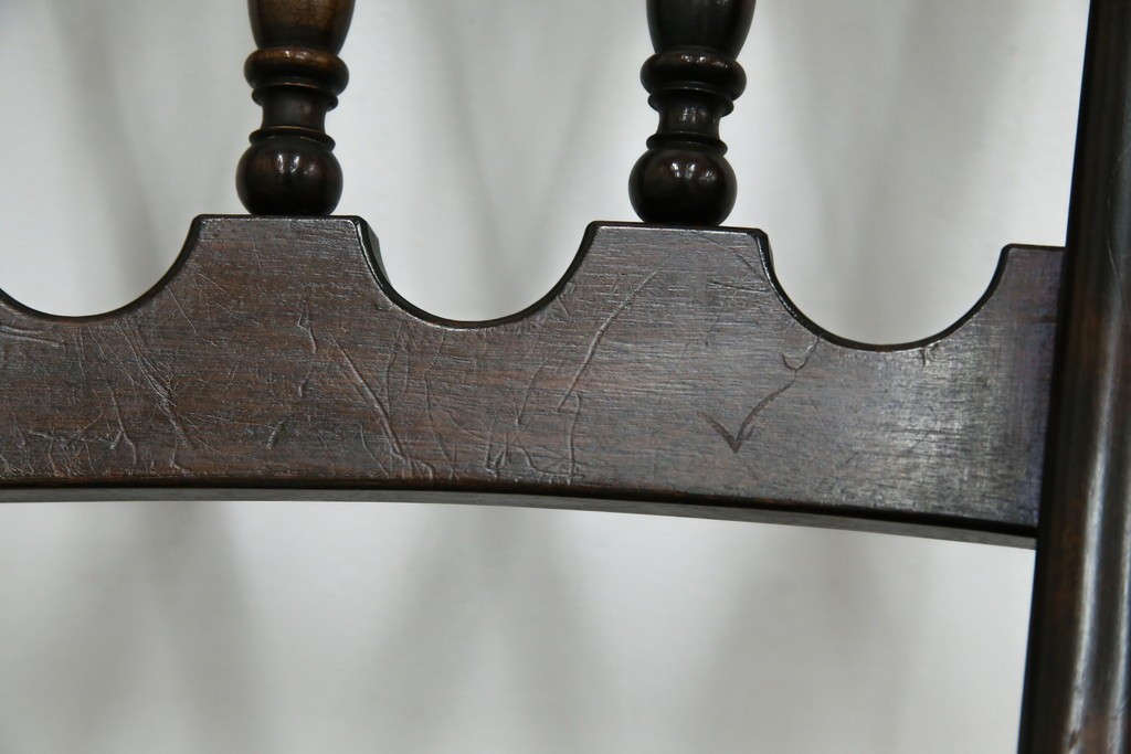 中古　松本民芸家具　#49型Aワイコムチェア　落ち着いた色味と滑らかな質感が美しいダイニングチェア　定価約11万円　(R-084328)