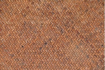 ジャンク品　中国アンティーク　民芸の趣　籐座面　二本縦桟のハイバックチャイナチェア　(R-084329)