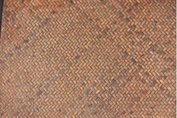 ジャンク品　中国アンティーク　民芸の趣　籐座面　二本縦桟のチャイナチェア　(R-084332)