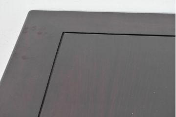 和製ビンテージ　美品　花梨(カリン)材　コンパクトでお部屋に取り入れやすい彫刻入りの座卓(ローテーブル、センターテーブル、リビングテーブル、ヴィンテージ)(R-084334)