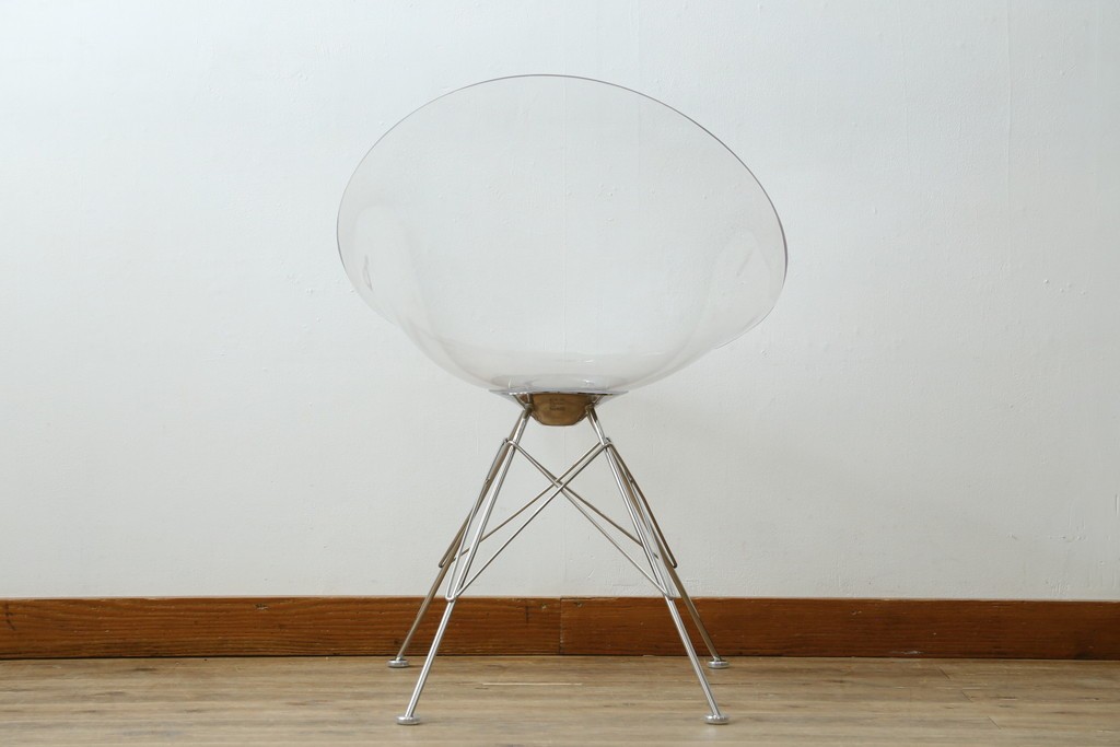 中古　イタリア　カルテル(Kartell)　エロエス(ERO|S|)　身体を包み込むようなフォルムが魅力のチェア(定価約9万円)　(R-084338)