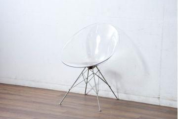 中古　イタリア　カルテル(Kartell)　エロエス(ERO|S|)　身体を包み込むようなフォルムが魅力のチェア(ハイチェア、カウンターチェア、椅子、イス)(定価約9万円)(R-084338)