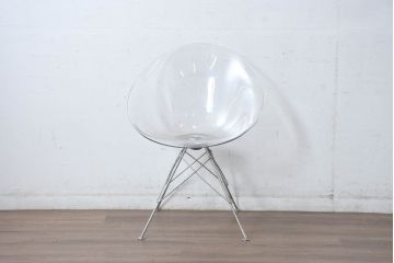 中古　イタリア　カルテル(Kartell)　エロエス(ERO|S|)　身体を包み込むようなフォルムが魅力のチェア(ハイチェア、カウンターチェア、椅子、イス)(定価約9万円)(R-084338)