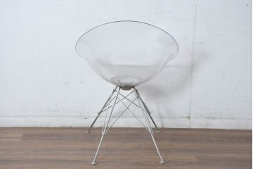 中古　イタリア　カルテル(Kartell)　エロエス(ERO|S|)　身体を包み込むようなフォルムが魅力のチェア(ハイチェア、カウンターチェア、椅子、イス)(定価約9万円)(R-084338)