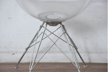 中古　イタリア　カルテル(Kartell)　エロエス(ERO|S|)　身体を包み込むようなフォルムが魅力のチェア(ハイチェア、カウンターチェア、椅子、イス)(定価約9万円)(R-084338)