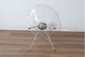 中古　イタリア　カルテル(Kartell)　エロエス(ERO|S|)　身体を包み込むようなフォルムが魅力のチェア(ハイチェア、カウンターチェア、椅子、イス)(定価約9万円)(R-084338)