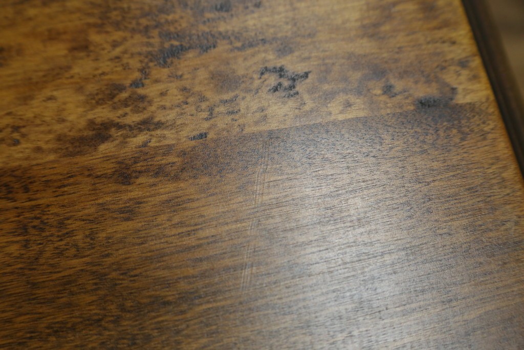 中古　美品　国産職人手作り　アンティーク調　作りの良い脚付き民芸キャビネット　(R-084341)