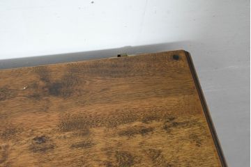 中古　美品　国産職人手作り　アンティーク調　作りの良い脚付き民芸キャビネット・下段(収納棚、戸棚、サイドキャビネット、引き出し、サイドチェスト)(R-084341)