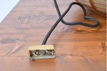 和製ビンテージ　田中製作所　温もり感じるレトロデザインが魅力的な竹細工の天井照明(ペンダントライト、吊り下げ照明、ヴィンテージ)(R-084345)