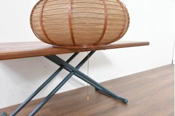 和製ビンテージ　田中製作所　温もり感じるレトロデザインが魅力的な竹細工の天井照明(ペンダントライト、吊り下げ照明、ヴィンテージ)(R-084345)