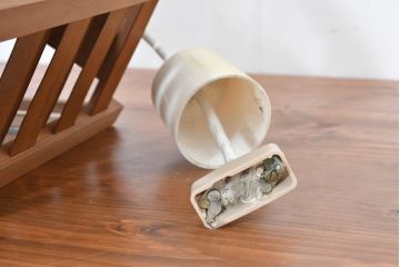 和製ビンテージ　希少な廃番品　大和照明製作所　杉材　落ち着いた空間を演出する六角形デザインの天井照明(ペンダントライト、吊り下げ照明、シェード、電笠、ヴィンテージ)(R-084346)