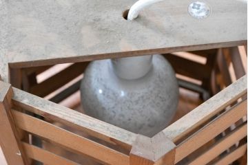 和製ビンテージ　希少な廃番品　大和照明製作所　杉材　落ち着いた空間を演出する六角形デザインの天井照明(ペンダントライト、吊り下げ照明、シェード、電笠、ヴィンテージ)(R-084346)