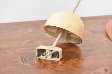 和製ビンテージ　YAMAGIWA(ヤマギワ)　Fog&Morup(フォグ&モーラップ)　SEMI(セミ)　オレンジ色に輝く灯りがやさしく空間を彩るペンダントライト(シェード、天井照明、吊り下げ照明、ヴィンテージ)(R-084347)
