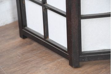中古　松本民芸家具　和モダンスタイルの空間づくりにぴったりな障子張りの六角吊り下げ照明(天井照明、ペンダントライト、電笠)(R-084351)