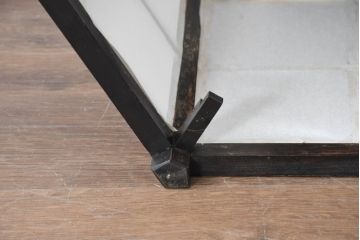 中古　松本民芸家具　和モダンスタイルの空間づくりにぴったりな障子張りの六角吊り下げ照明(天井照明、ペンダントライト、電笠)(R-084351)
