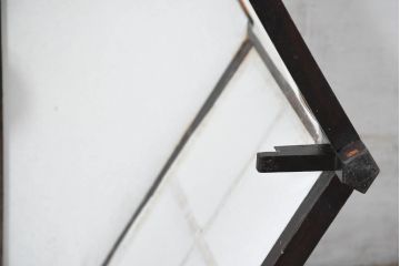 中古　松本民芸家具　和モダンスタイルの空間づくりにぴったりな障子張りの六角吊り下げ照明(天井照明、ペンダントライト、電笠)(R-084351)