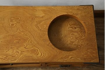 中古　美品　高級品　屋久杉　温かみのある佇まいのポットワゴン(お座敷ワゴン、サイドテーブル)(定価約12万円)(R-084357)