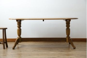 中古　WINDS太平　木の温もりあふれるナラ材製のダイニングテーブル(4人掛け、食卓)(R-084358)
