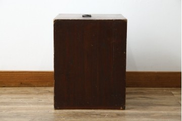 和製アンティーク　総桐材　船箪笥風　片開き戸付きの小引き出し　(R-084361)