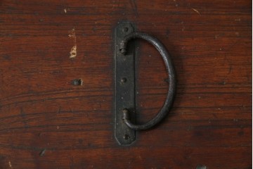 和製アンティーク　総桐材　船箪笥風　片開き戸付きの小引き出し　(R-084361)