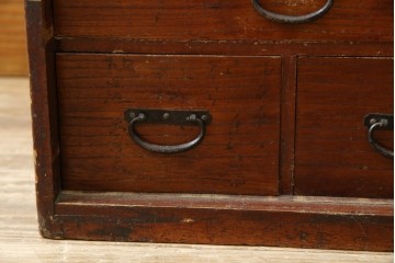 和製アンティーク　総桐材　船箪笥風　片開き戸付きの小引き出し　(R-084361)