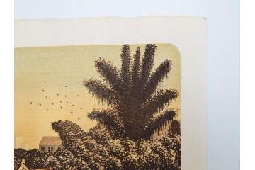 真作　後摺り　山高登　「湯島女坂」　41/100　情緒ある街並みを描いた木版画　(R-084363)