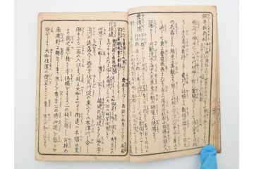 江戸期　文久3年　暁晴翁著　松川半山画　「宇治川両岸一覧 上」(木版画、和本、名所、地誌、古書)(R-084364)
