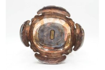 明治期　芝山象嵌　花鳥図　双龍耳　一琴刻　螺鈿　純銀　七宝　共箱　精緻な職人技と芸術性が融合した見事な香炉(芝山細工、彫刻、香爐、仏具、茶道具)(R-084370)